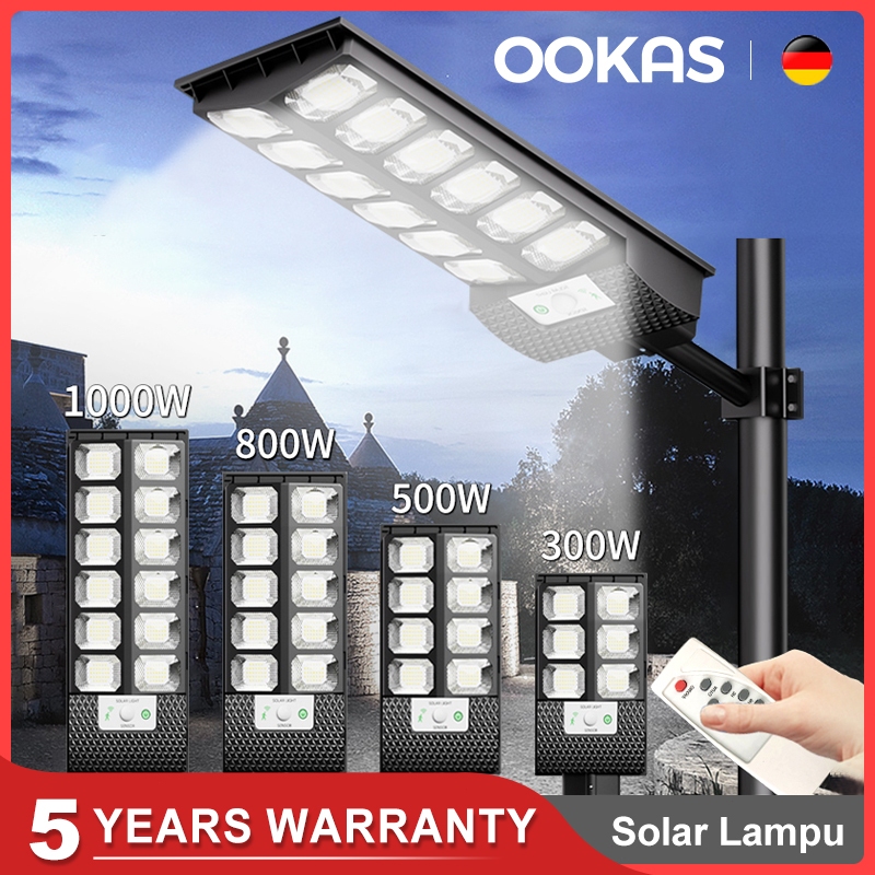 TERMURAH (FFD) OOKAS LAMPU SURYA SOLAR LIGHT GARANSI 3 TAHUN LAMPU JALAN TENAGA SURYA LAMPU SENSOR