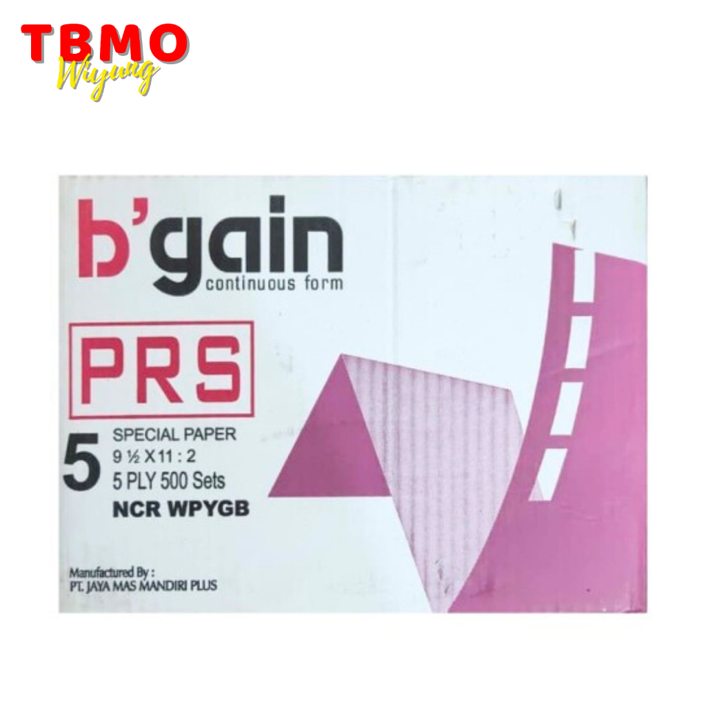 

TBMO Continuous Form BGAIN 5ply PRS 9,5x11:2 / Kertas Thermal
