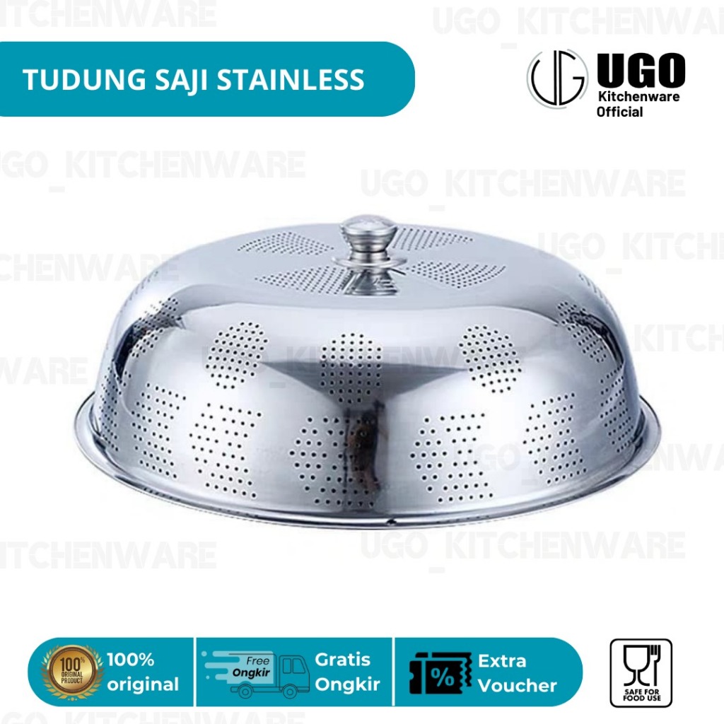 UGO Tudung Saji Stainless | Tudung Saji Tebal Jumbo Tutup Makanan Stainless Steel Tutup Food Cover S