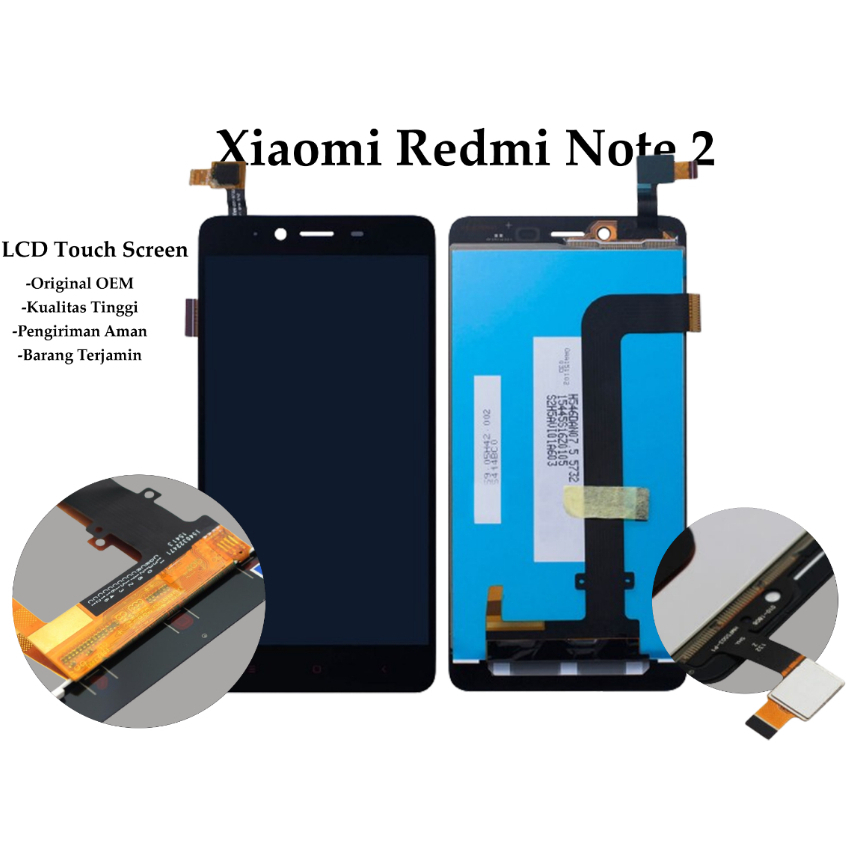 Xiaomi Redmi Note 2 LCD Touch Screen Layar Sentuh Hp Fullset