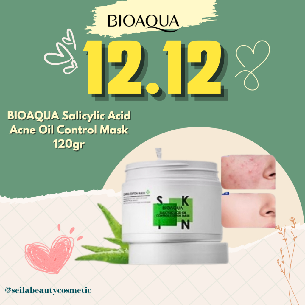 BIOAQUA cosmetics Salicylic Acid Acne Oil Control face mask 120g【BPOM】