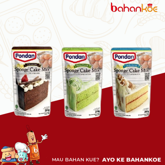 

PONDAN SPONGE CAKE MIX 200GR ALL VARIAN