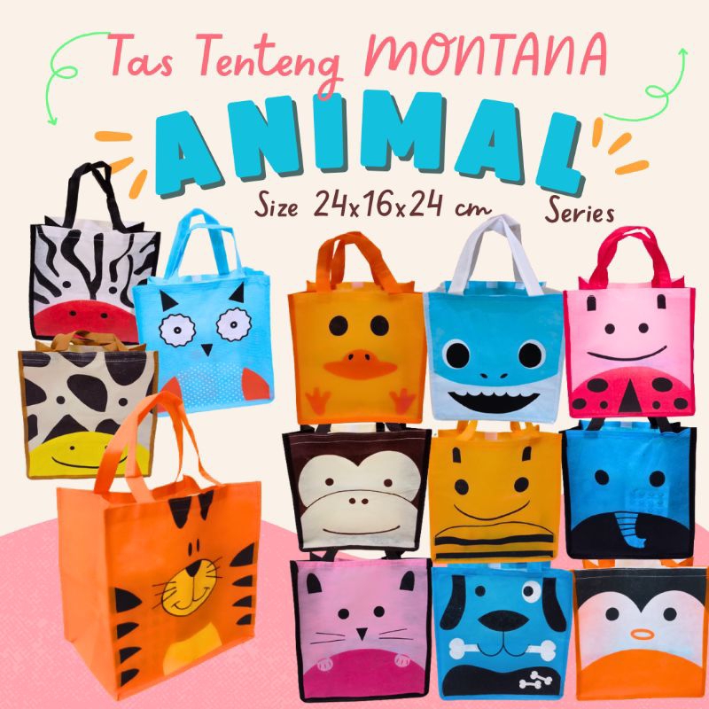 

Tas Ultah Tenteng Medium Sponbun Animal untuk Tas Snack Ultah
