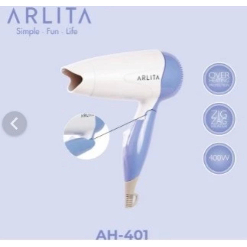 Kirin Hair Dryer Arlita AH400 Pengering Rambut AH 401 Hair Dryer Arlita AH-402 Low Watt