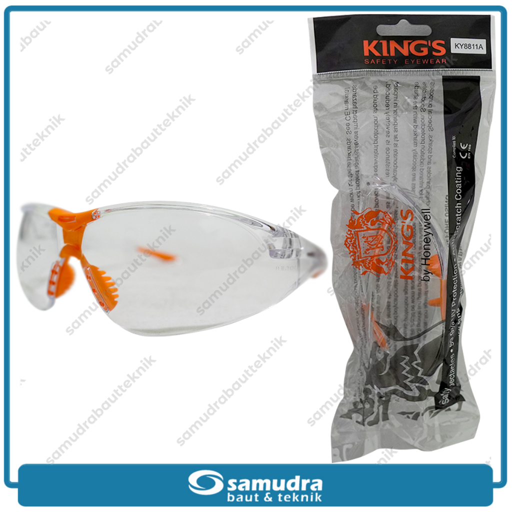 KING'S KY 8811 Kacamata Safety Clear Putih