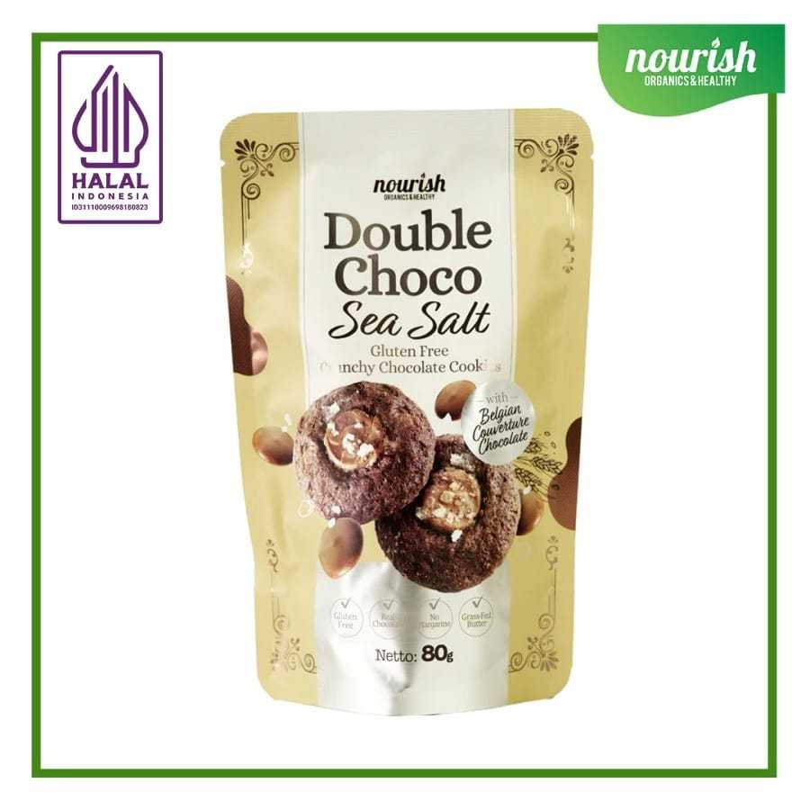 

OMAHBAYI - Double Choco Sea Salt - Gluten-Free Cookies 80gr Nourish