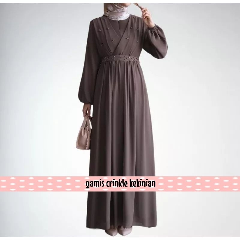 TYARA - DRESS BAJU GAMIS BUSUI WANITA CRINKLE AIRFLOW BAHAN JATUH M L XL XXL JUMBO /GAMIS DRESS BAJU