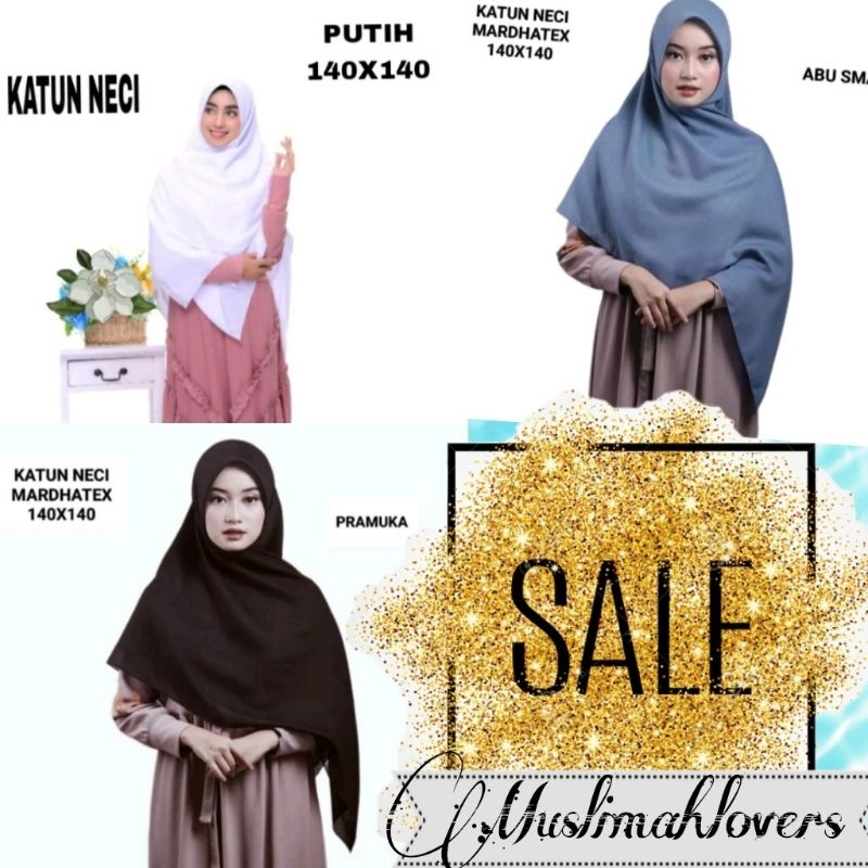 *HIJAB SYAR'I* SEGI EMPAT KATUN NECI HIJAB ANAK SEKOLAH HIJAB SANTRI