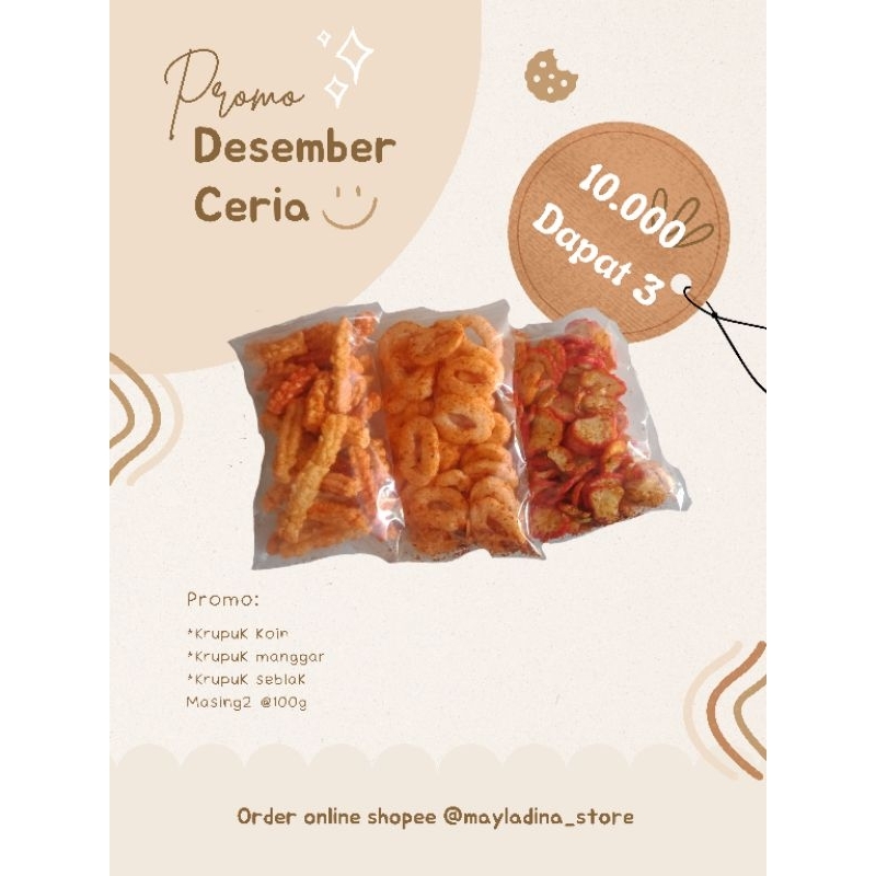 

krupuk koin, manggar, seblak