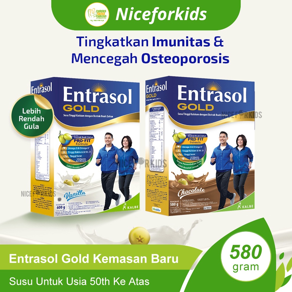 

️✔️✔️ Entrasol Gold Ukuran 580gr Susu Bubuk Tinggi Serat dan Kalsium Membantu Memelihara Kepadatan Tulang buruan