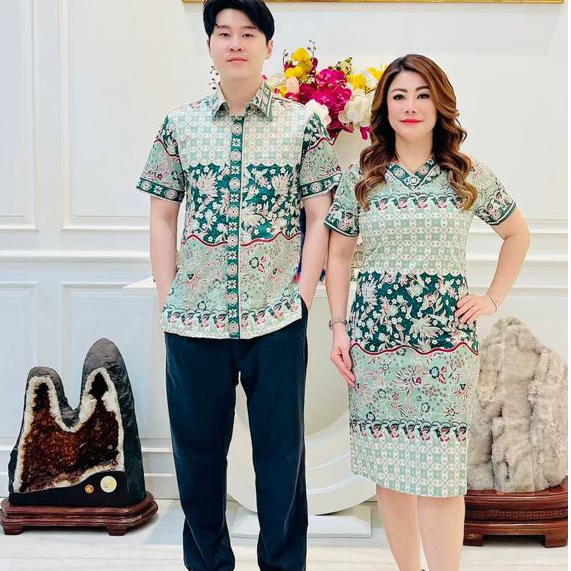 couple 0192 baju pasangan cewe cowok dress terbaru katun stretch natal set pakaian couple