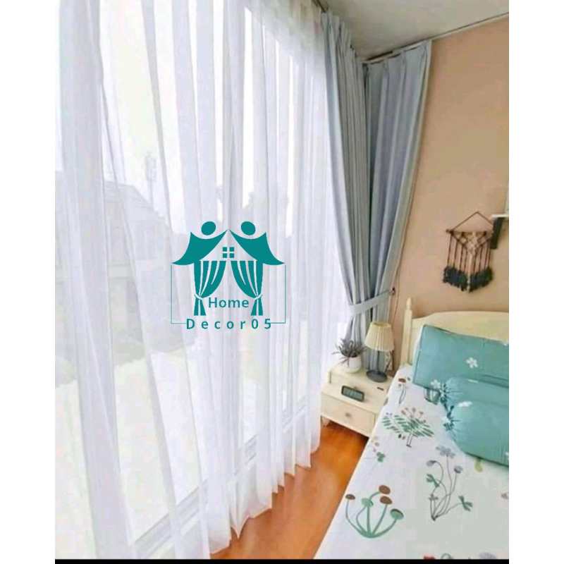 vitrase polos foil gordeng siang daleman gorden lapisan gorden gorden tipis jendela puring hordeng v