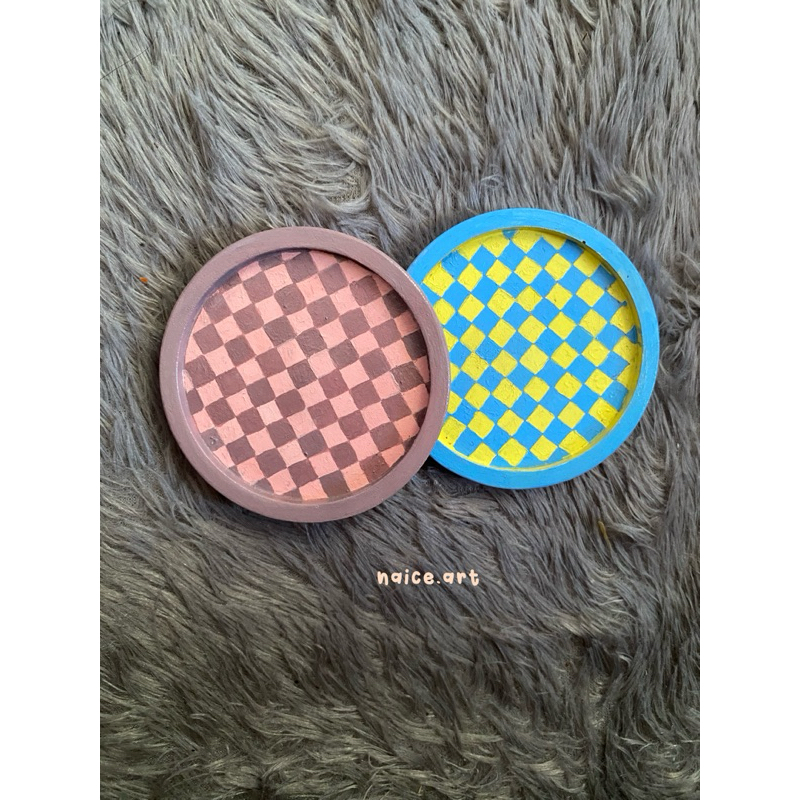 Clay Coaster Aesthetic/ Clay Tray/ Clay Handmade/ Tatakan Gelas