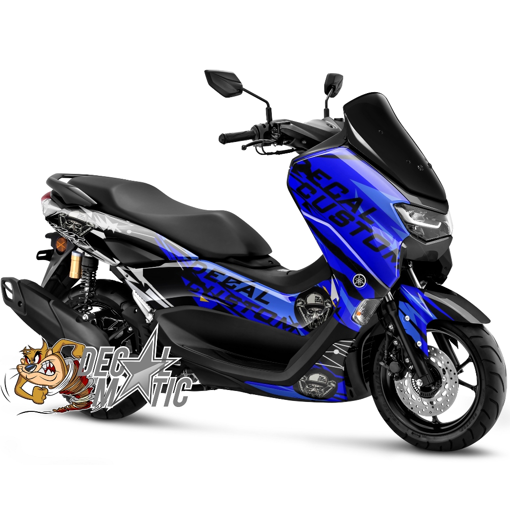 Decal Motor Yamaha Nmax Stiker Full Body N Max 2015 2016 2017 2018 2019 NEW  2020 -2023 Grafis biru
