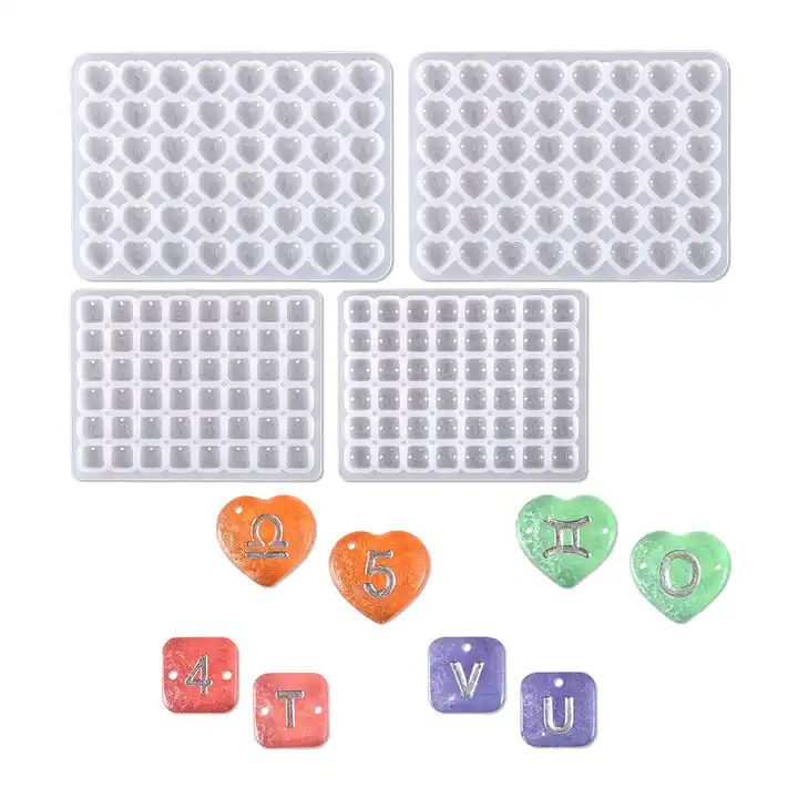 

Cetakan Resin Beads Heart Number Zodiac Alphabet Epoxy Resin DIY Molds Art Recine Frame Keychain Gantungan Kunci Earring Pendant Kalung Jewelry Crafts Casting Letter Mould Clear White Color Key Chain Toko Tri Tunggal Malang