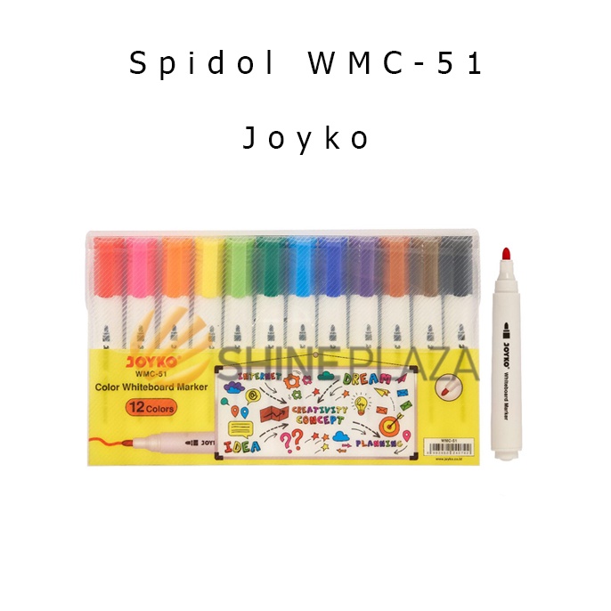 

Promo Spidol Whiteboard 12 Warna Joyko WMC-51 - Spidol Whiteboard Joyko J66