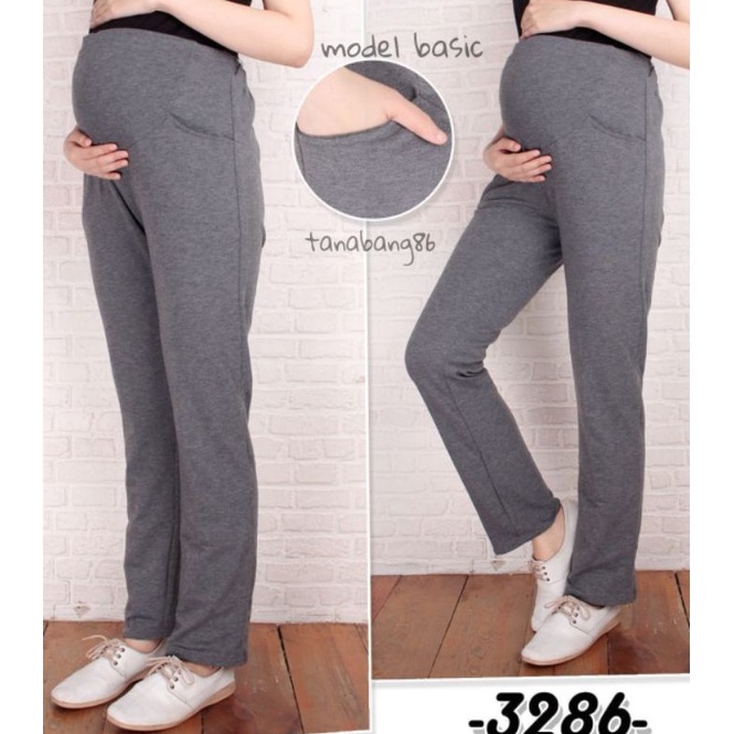 [HSB86] celana hamil kerja/celana hamil kerja bahan kaos/celana hamil joging/celana hamil/celana ibu
