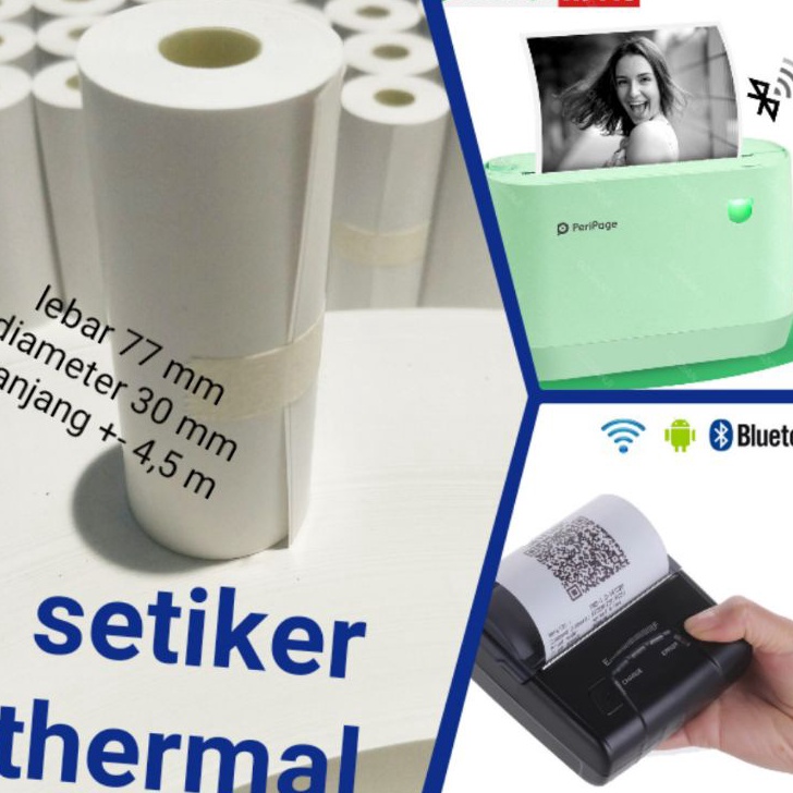

Murah Banget Sticker Label Thermal Khusus Untuk Printer Peripage A9 Uk. 77mm x 5 Meter (No Cutting / Nyambung) ➵➭✬