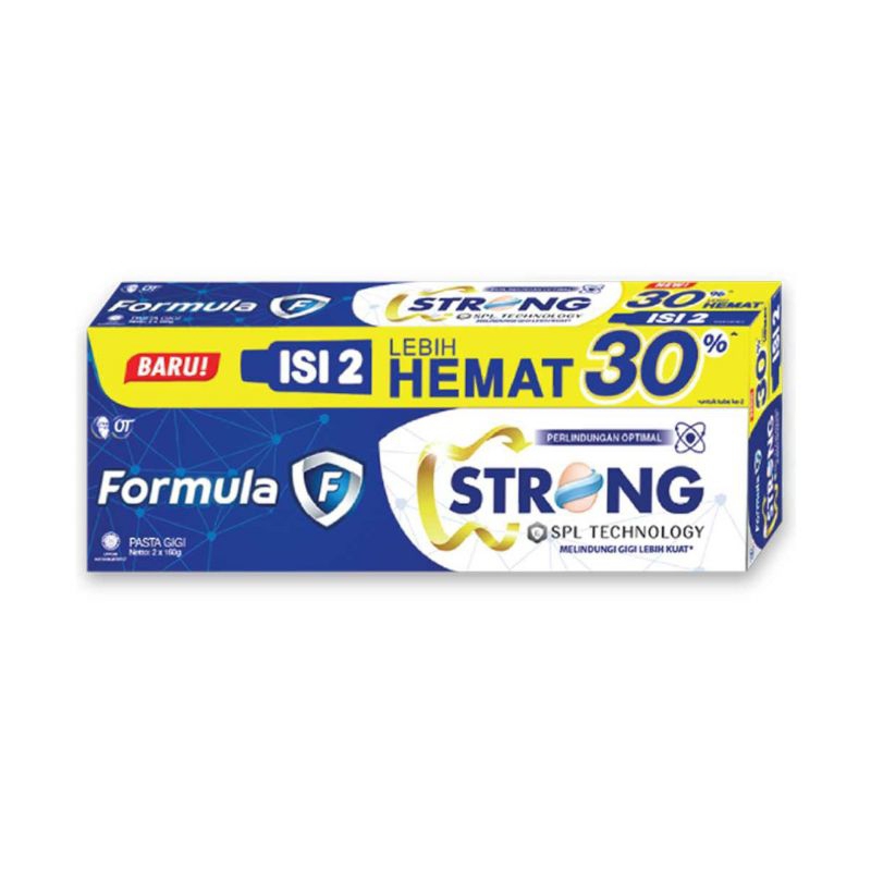 Formula pasta gigi strong isi 2 x 160g twin pack