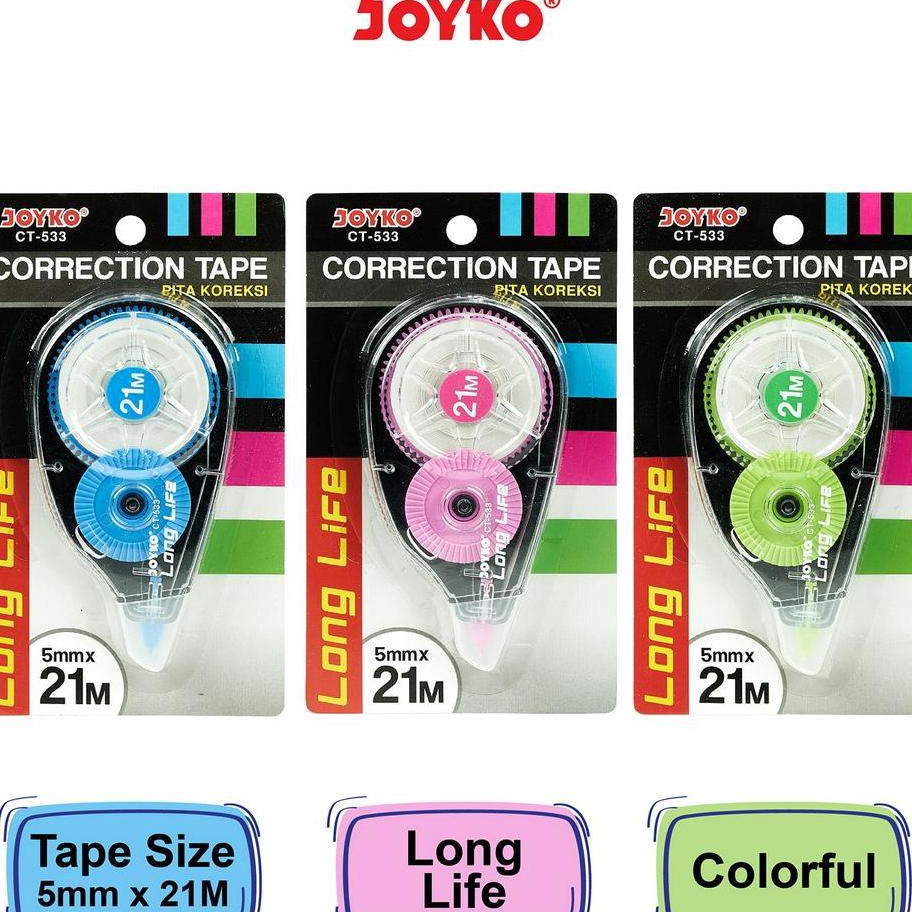 

Murah Correction Tape Pita Koreksi Joyko CT-533 ➧➣✩✸