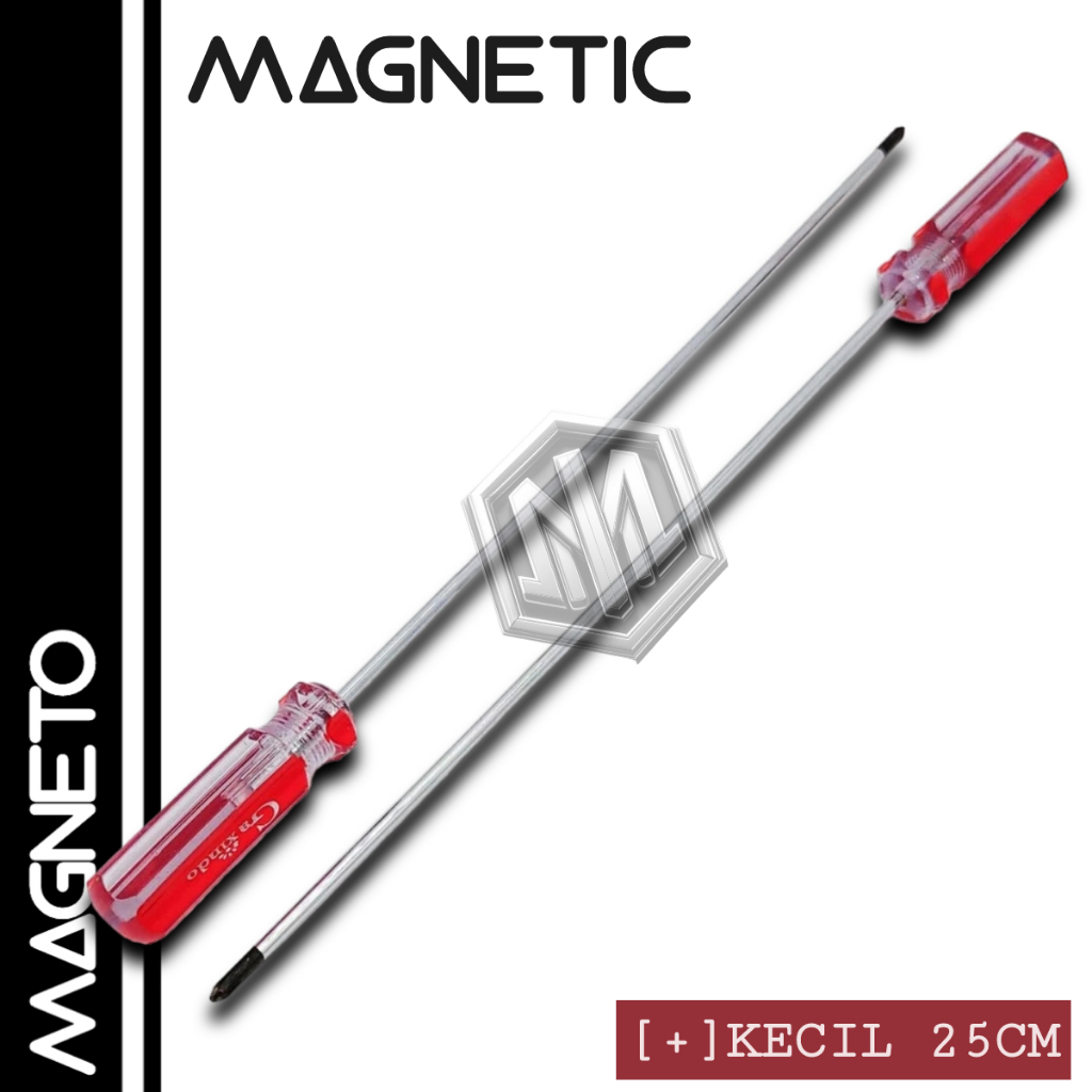 OBENG PLUS MATA KECIL PANJANG 20CM TAJAM GAGANG TRANSPARAN DREI KEMBANG MAGNETIK SCREW DRIVER MURAH