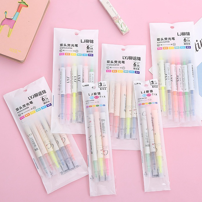 

Dijual Murah Stabilo Panjang 2 Sisi / Highlighter Warna Warni ➼➳✿✯