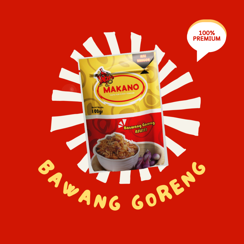 

Bawang Goreng | MAKANO | 100% [ASLI] | Tanpa Tepung | ASLI Bawang Merah