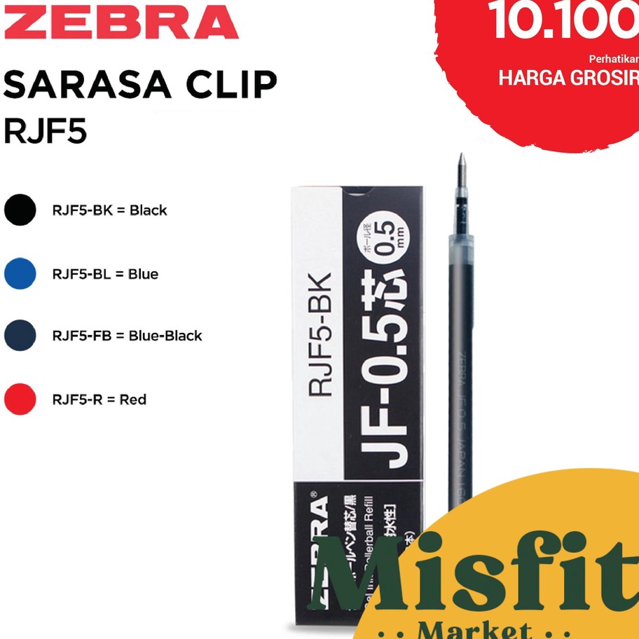 

Laris ZEBRA SARASA RJF5 Gel Pen 0.5 mm Refill Isi Ulang Pulpen
