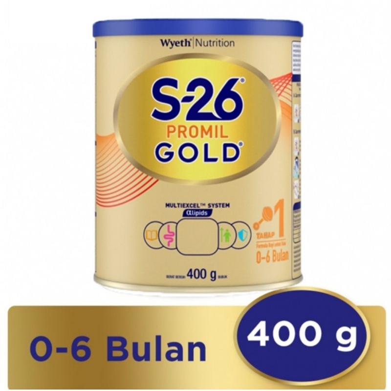 S-26 Promil Gold Tahap 1 Susu Formula Bayi 0-6 Bulan 400 g