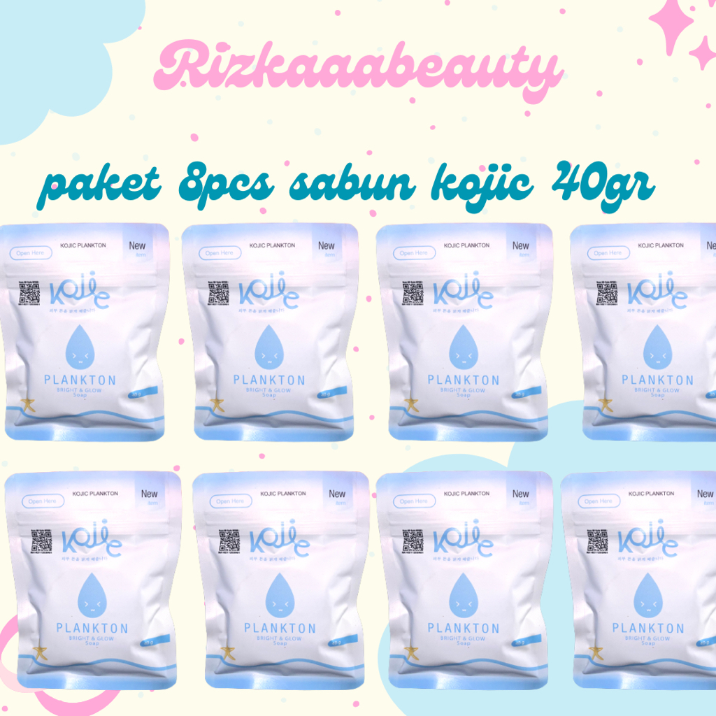 [PAKET 8pc] SABUN KOJIC PLANKTON BRIGHT & GLOW FACE SOAP SABUN KOJIC Acid Facial