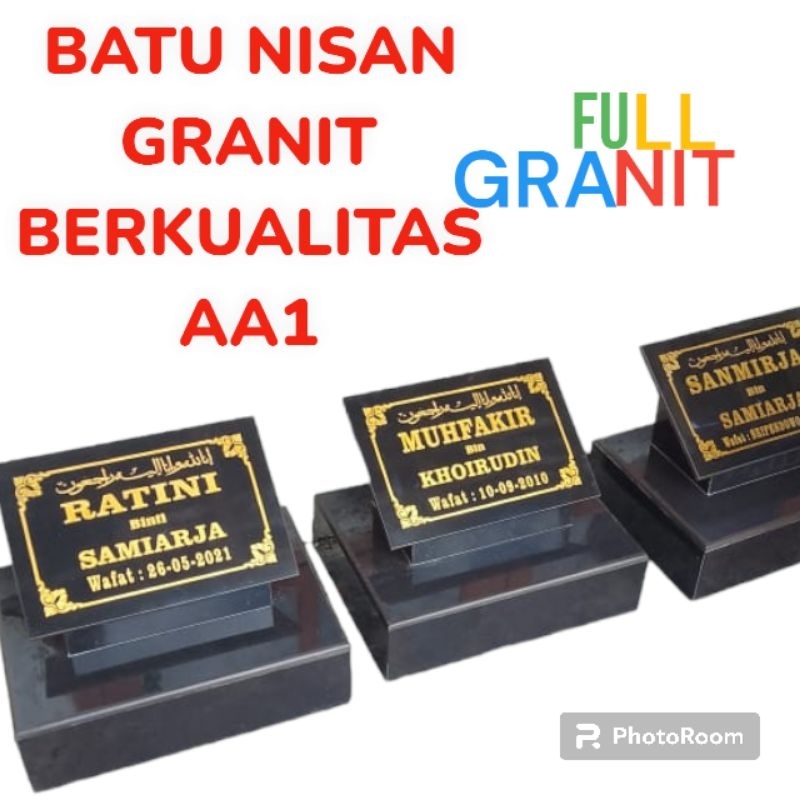 Batu nisan granit berkualitas AA 1 pecah ganti baru,