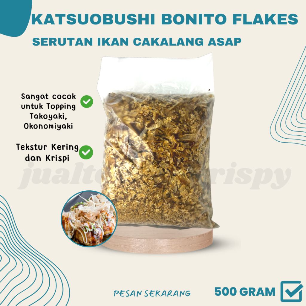 

500 Gram Katsuobushi Bonito Flakes/ Taburan Takoyaki Okonomiyaki