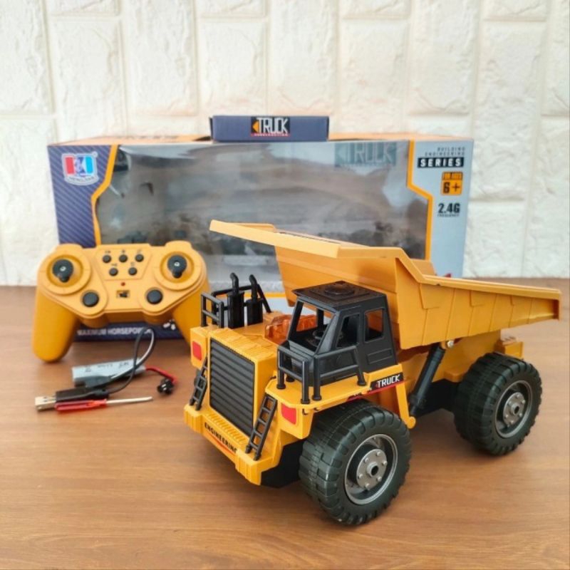 RC Truk Tambang Remote Control - Mainan Mobil Dump Truck Remot Anak Besar