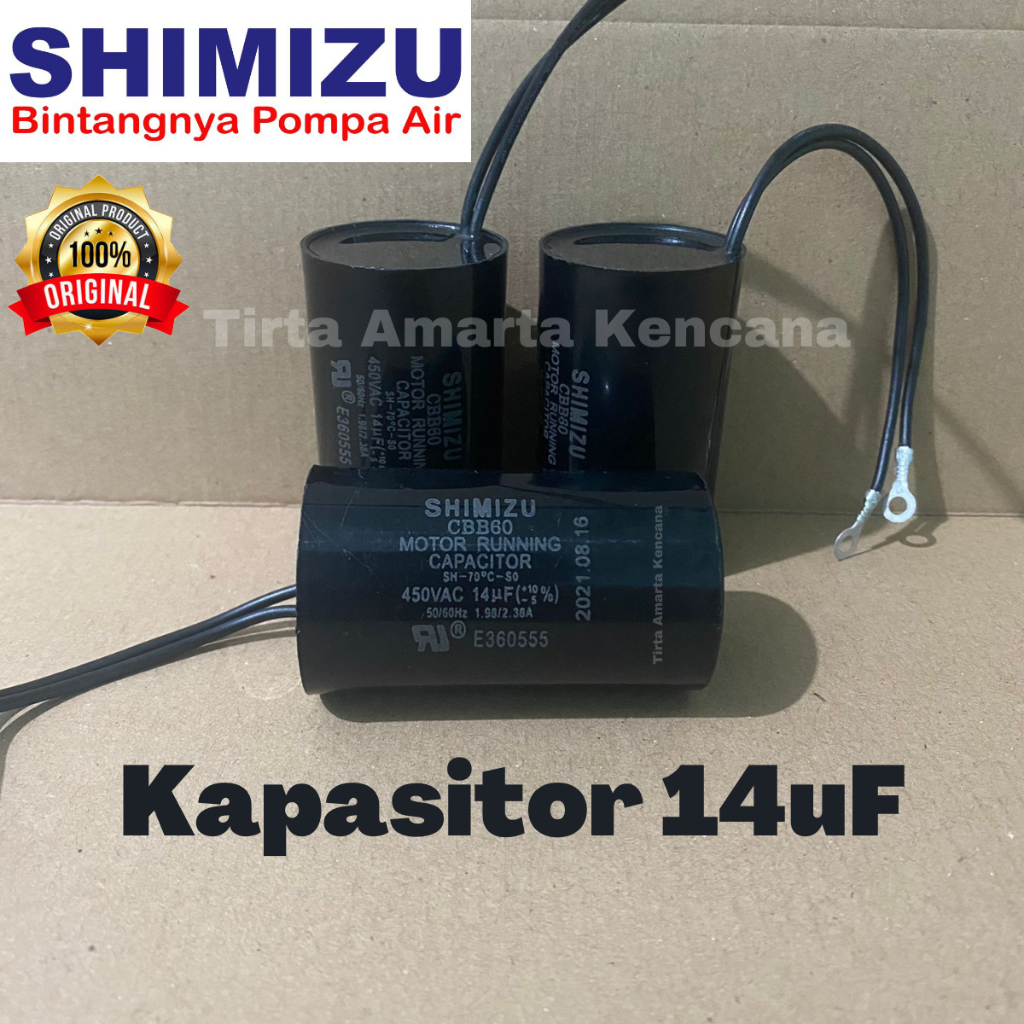 Kapasitor 14uF Pompa Air Shimizu Original