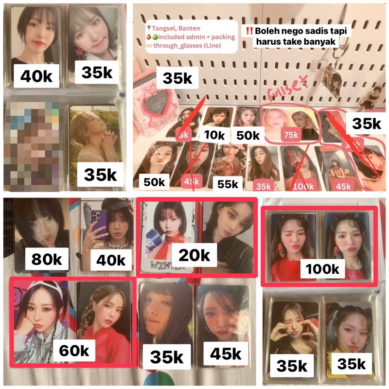 Photocard Red Velvet Seulgi Wendy Dear U Joy Hello Taeyeon Preloved Kolbuk Standee R to V