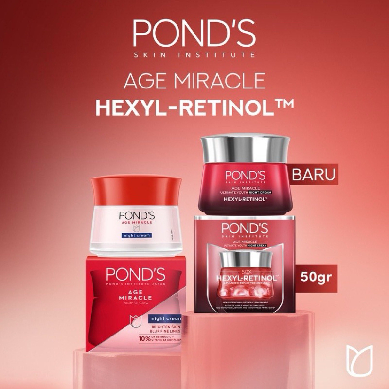 Ponds Age Miracle Day Cream &amp; Night 50g - Age Miracle Cream Ultime Youth 50g