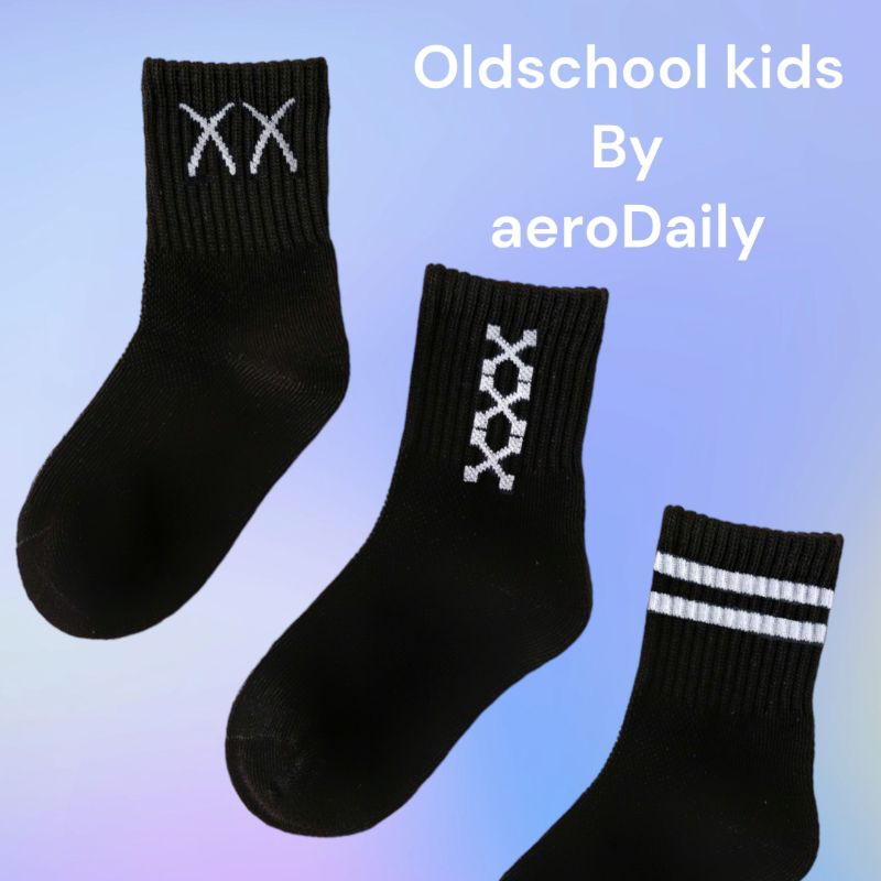 [aeroSock]OLDSCHOOL KIDS KAOS KAKI ANAK PEREMPUAN LAKI LAKI SEBETIS