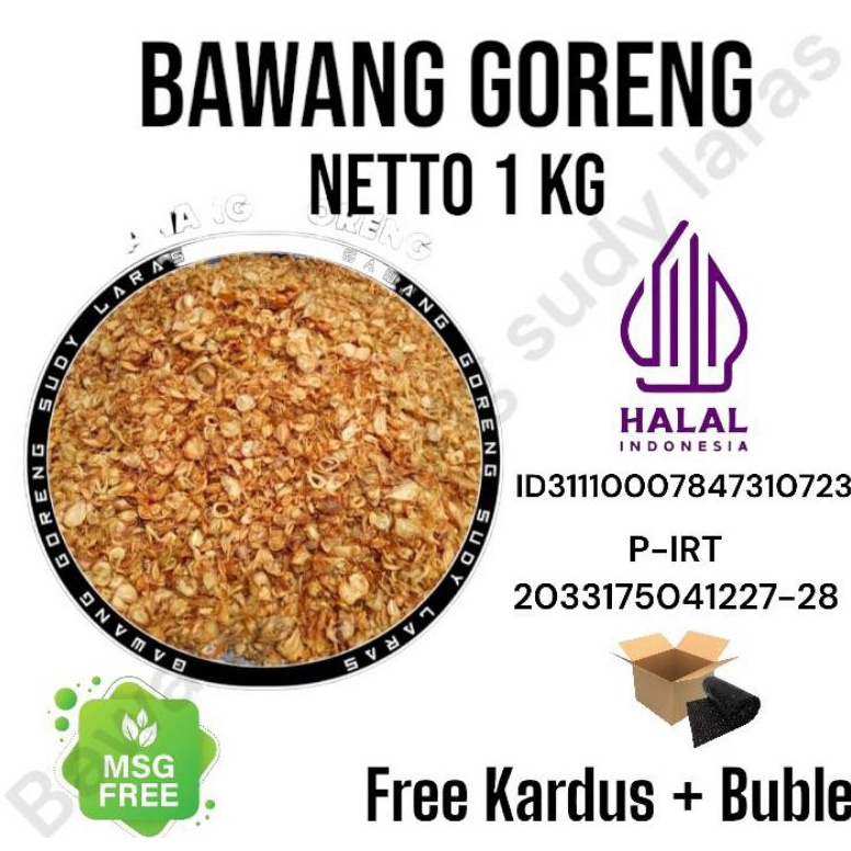 

BAWANG goreng ASLI Brebes&sumenep 1 Kg renyah aswme