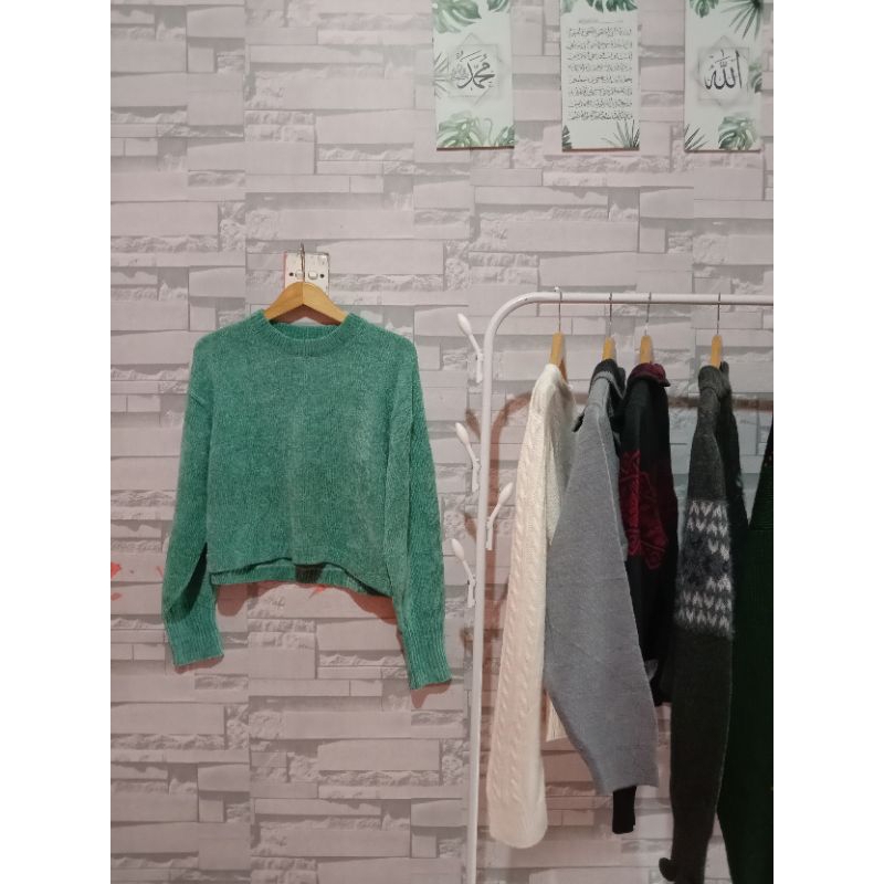 sweater rajut velvet