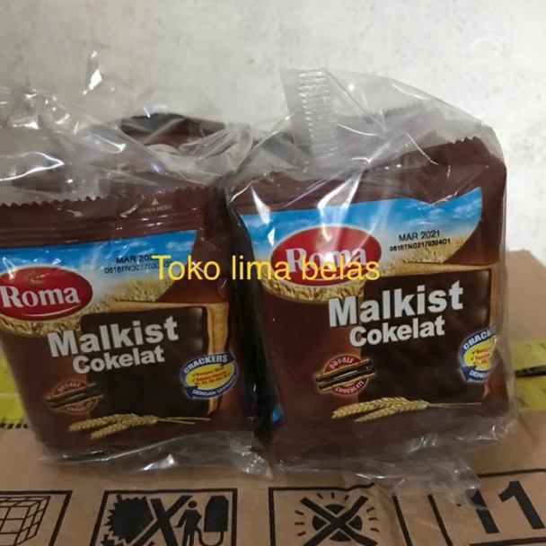 

TIPE HLA076 Roma Malkist Coklat kemasan Sachet / RENCENG 21 Gram. 1 Pack isi 10 Sachet