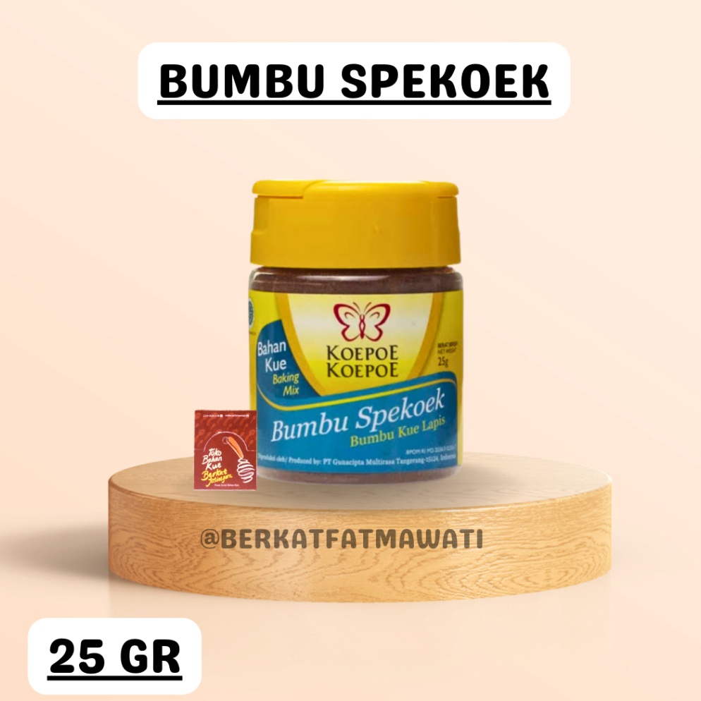 

modelTipe PZR863 BUMBU SPEKOEK KOEPOE KOEPOE 25 GR / SPIKOEK BUMBU KUE LAPIS LEGIT / 1/2 CTN ( 36 PCS )