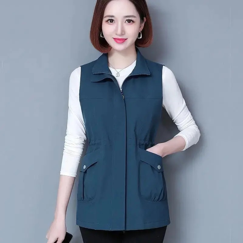 Rompi Vest Coat Wanita Casual Jaket Mantel Rompi Korea