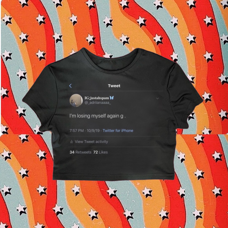 CROP TOP - TWITTER AESTHETIC | CROP TEE WANITA | CROP TULISAN KATA KATA