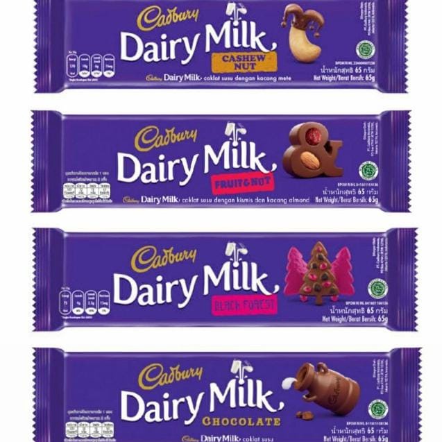 

[PRODUK 66SNS83] Cadbury Dairy Milk 62 gr/ 65gr Chocolate Promo MURAH HALAL 100