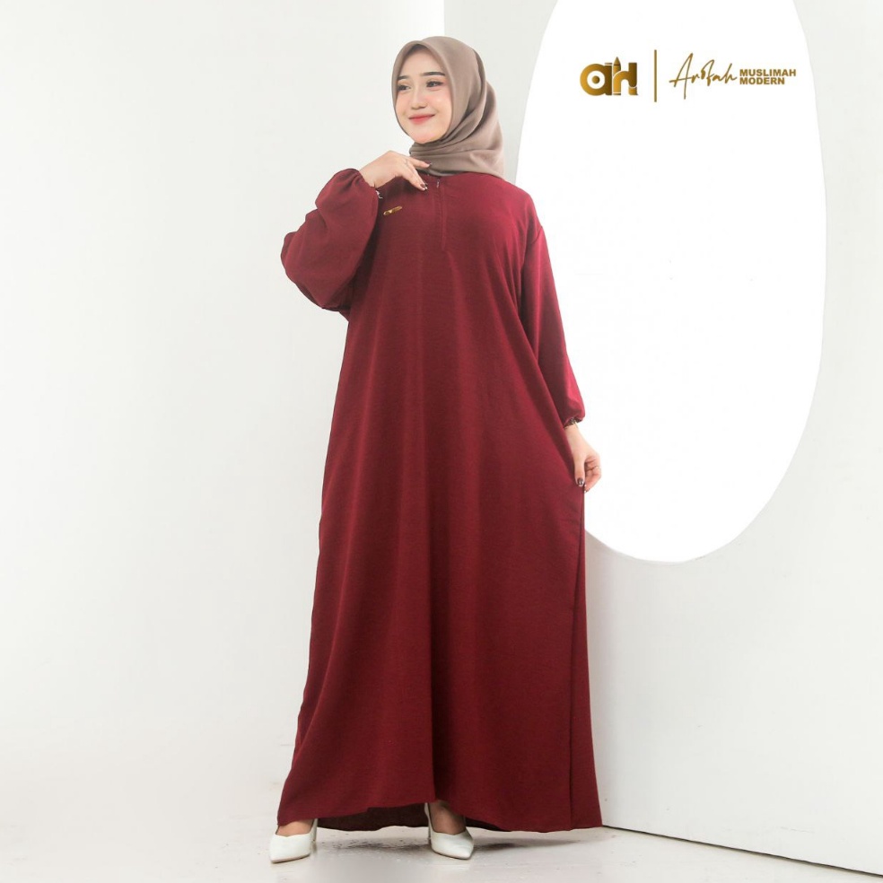 Terbatas GAMIS SEMI ABAYA JUMBO LD 130 / GAMIS BALON CRINKLE / LENGAN BALON / ABAYA TURKI / GAMIS DA