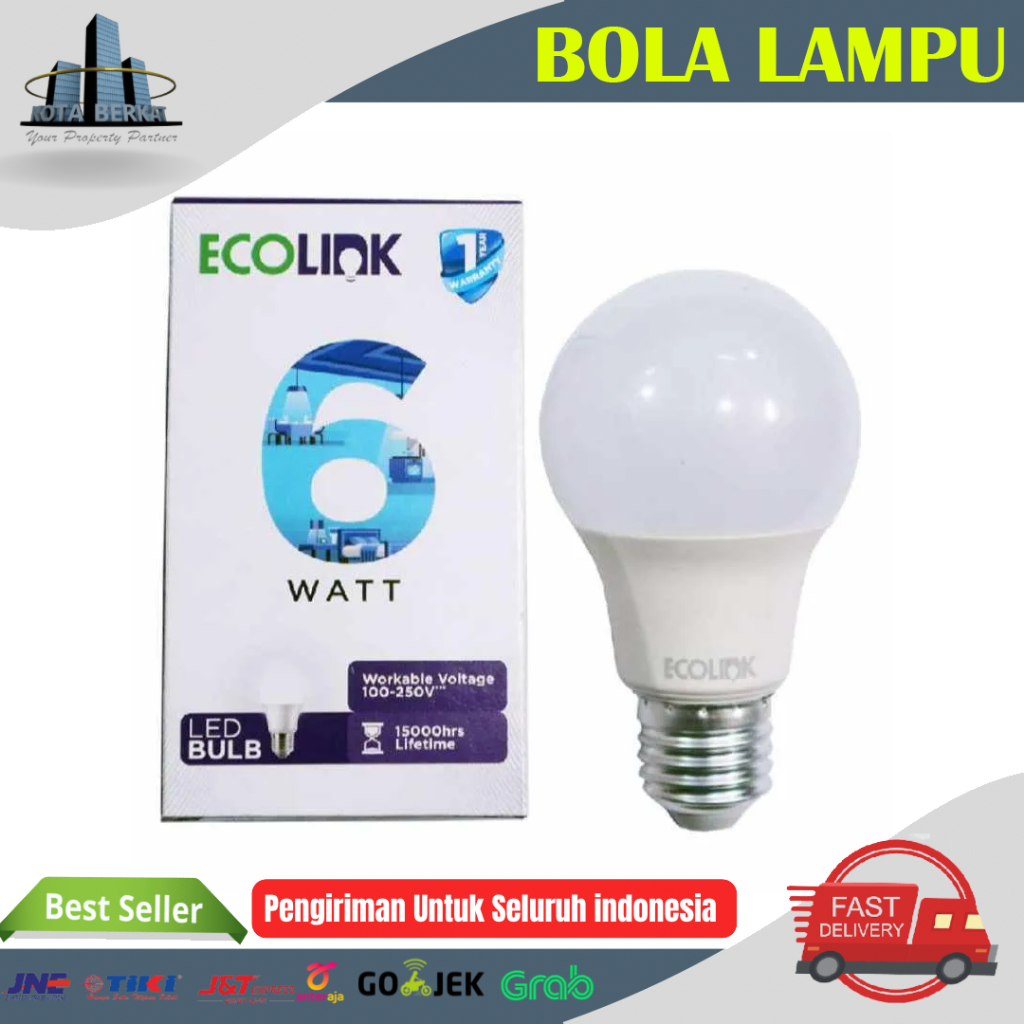 LAMPU LED ECOLINK / BOHLAM LAMPU LED BULB 6W ECOLINK