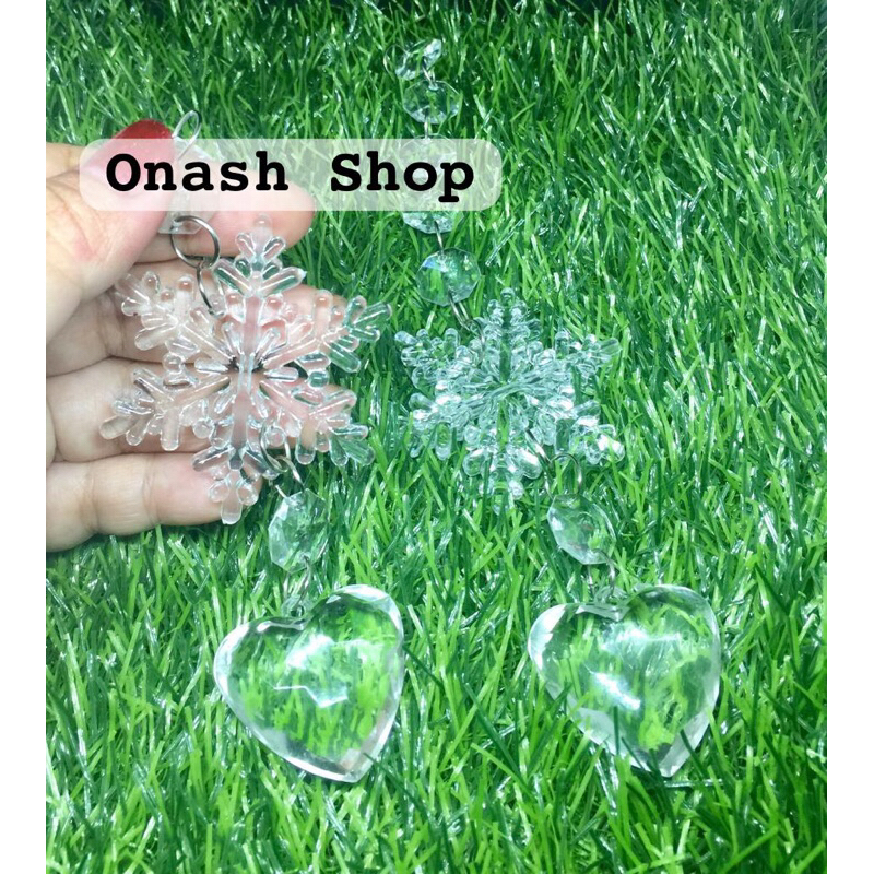 Dekorasi roncean bandul kristal akrilik dekorasi natal dekorasi tirai dekorasi lampu 108