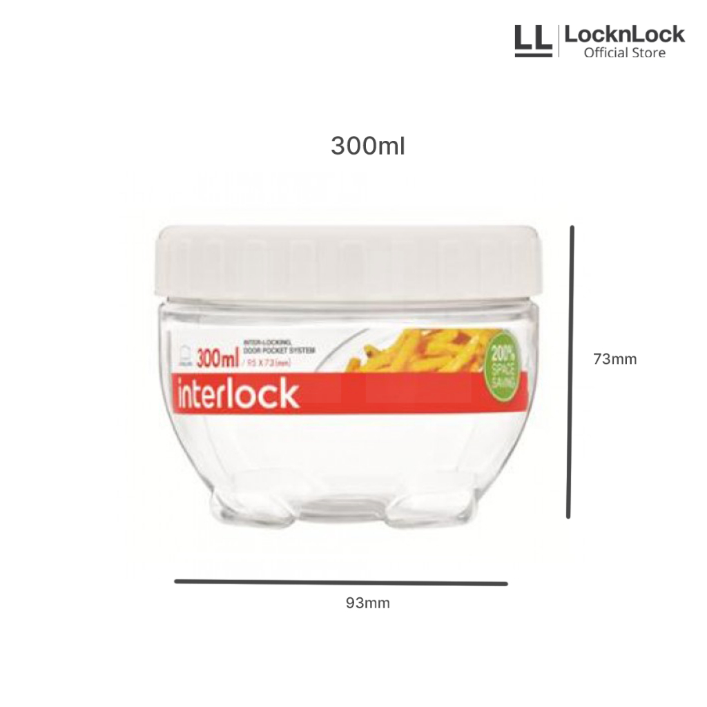 LocknLock Interlock Toples Makanan 300ml - INL306W-1