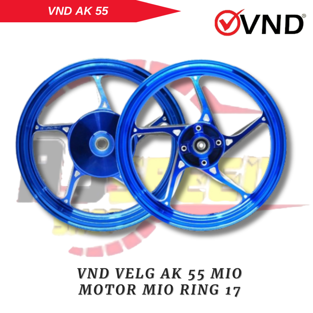 VND Velg Enkei AK 55 Mio Sporty Mio J Fino 115 Ring 17 Ukuran 140 160  VND Velg AK 55 / VND Original