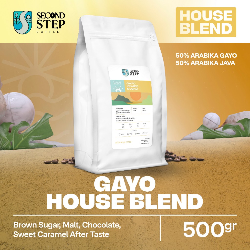 

Kopi Arabika Gayo Blend Coffee Espresso 500gr Biji Bubuk Premium Coffe